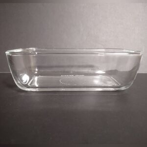 Vintage Glass Refrigerator Clear Ribbed Dish  Arcorac France 1960's No Lid